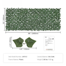 39" x 98" Greenery Ivy Fence with Mesh Backing, Strengthened Joints – Artificial Green Wall Screen JNF012