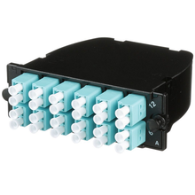 24 Fiber OptiCom MPO Cassette LC Duplex Adapter OM4 FC2ZN-24-10AS