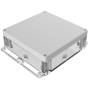 Top Gray Bottom Clear Enclosures 2.80 in / 70 mm Boxes And Cases RBF66P06G28C