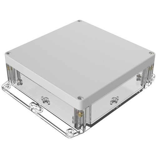 Top Gray Bottom Clear Enclosures 2.80 in / 70 mm Boxes And Cases RBF66P06G28C