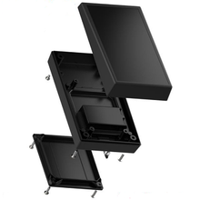 Standard Smooth Recess Sloped Battery 9V Black Flanged Wallmount Enclosure 0.9 Height 15S9V,BK