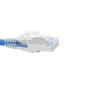 Standard Cat5e Shielded Internal Ground RJ45 Modular Plugs Blue Tint S45-1050 (50pcs/4Clamshell)