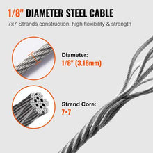 1/8 Inch 7x7 Strand T316 Stainless Steel Braided Aircraft Cable 300FT With Cable Cutter