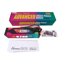 Gens Ace Advanced 6200mAh 4S1P 15.2V HV G-Tech Lipo Battery Pack With XT60 Plug GEA624S10X6GT