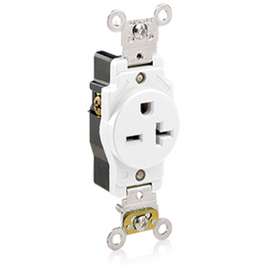 20 Amp NEMA 6-20R Single Receptacle/Outlet 5461-W