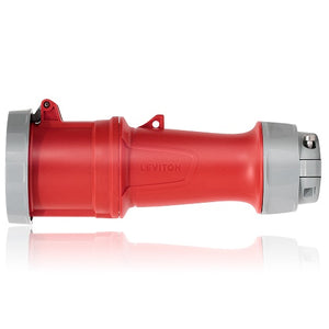 60 Amp 480V LEV Series IEC Pin & Sleeve Connector Red 360C7WLEV