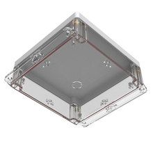 Top Gray Bottom Clear Enclosures 2.80 in / 70 mm Boxes And Cases RBF66P06G28C
