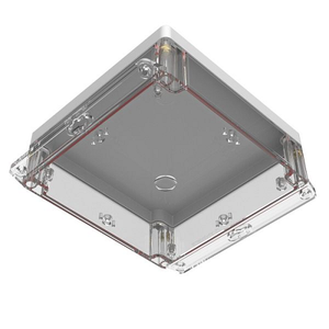 Top Gray Bottom Clear Enclosures 2.80 in / 70 mm Boxes And Cases RBF66P06G28C