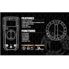 600V 7-Function Manual Ranging Multimeter 10031S (Pack of 6)