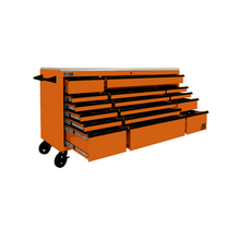 72” RS Pro Orange 16 Drawer Roller Cabinet with Stainless Steel OG04072164