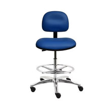 24" H - 34" H Bench Height Vinyl Chair No Arms AL10-V-BLUE-211 Blue