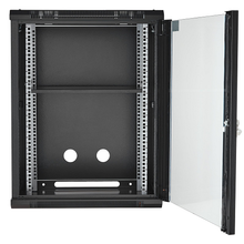 500 lbs Capacity 15U Wall Mount Server Cabinet with Locking Glass Door