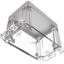 Flanged Base Polycarbonate Plastic Gray/clear RBF53P06G28C