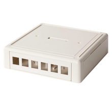 6 Port 3 Blank Sides UMJ kitted Off White Multimedia Box MMA7701P2W6