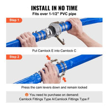 2" x 50FT PVC Lay Flat Drain Hose with Clamps – Heavy Duty, Weatherproof