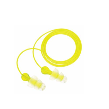 Corded Elastomeric Polymer Earplugs 100 Pair 247-P3000