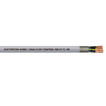 12G0.50 mm² Gaalflex Bare Copper PETP Foil TC Braid PVC 450/750V Control 500 CY FL OR Cable