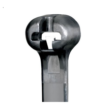 8x0.141 Dome-Top Stainless-Steel Locking Barb Cable Tie UV Nylon 6.6 BT2I-C0 (Pack of 100)