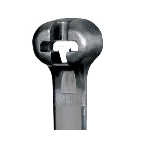8x0.141 Dome-Top Stainless-Steel Locking Barb Cable Tie UV Nylon 6.6 BT2I-C0 (Pack of 100)