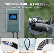 0–48A Adjustable 11.5kW 240V NEMA 6-50 Plug Smart WiFi Electric Vehicle Charger with 24FT TPE Cable