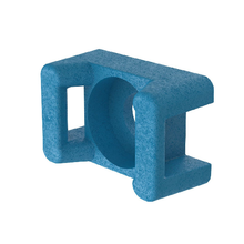 8 Hole Thread Size ETFE Screw-On Cable Tie Mount Aqua TM3S8-C76 (Pack of 100)