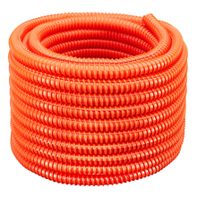3/4" Flexible Corrugated PVC Split Tubing & Convoluted Wire Loom Orange 100FT