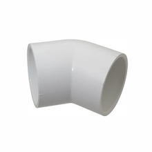 1" 45° Schedule 40 PVC Slip Elbow Fitting (Slip x Slip) White