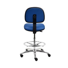 24" H - 34" H Bench Height Vinyl Chair No Arms AL10-V-BLUE-211 Blue