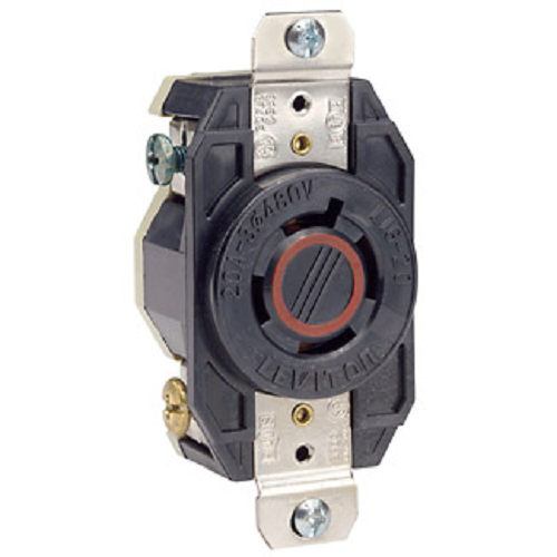 20 Amp NEMA L16-20R Flush Mount Locking Receptacle 2430