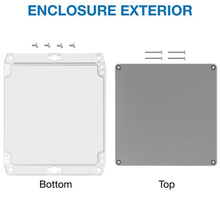 Top Gray Bottom Clear Enclosures 2.80 in / 70 mm Boxes And Cases RBF66P06G28C