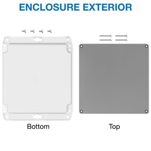 Top Gray Bottom Clear Enclosures 2.80 in / 70 mm Boxes And Cases RBF66P06G28C
