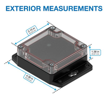 4.36" X 1.38" X 3.15"Plastic Box Enclosure With Flang RBF33P06C08B
