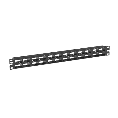 48 Port Mini-Com High Density Modular Patch Panel 1RU Flat Shielded CP48HDBL