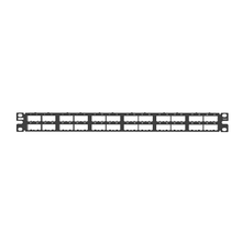 48 Port Mini-Com High Density Modular Patch Panel 1RU Flat Shielded CP48HDBL