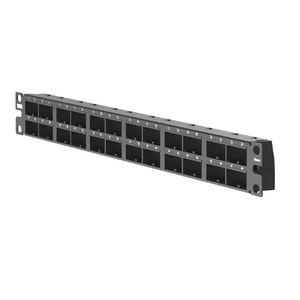 48 Port Mini-Com High Density Modular Patch Panel 1RU Flat Shielded CP48HDBL