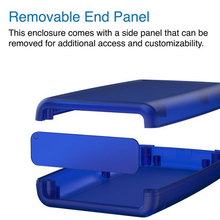 Mother Board Fixing Storage Box Translucent Blue ,Hand Held Enclosure With Removable End Panel H65TRBL