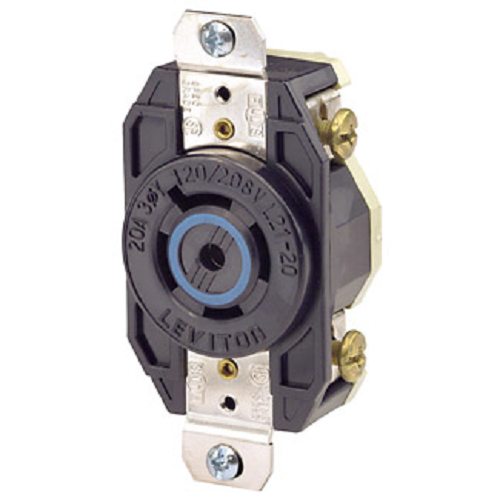 20 Amp NEMA L21-20R Flush Mount Locking Receptacle 2510