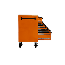 72” RS Pro Orange 16 Drawer Roller Cabinet with Stainless Steel OG04072164