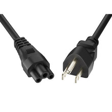 18AWG 10A NEMA 5-15P to C5 Power Cord Black
