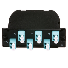 12 Fiber OptiCom MPO Cassette LC Duplex Adapter OM4 FC2ZN-12-10AF