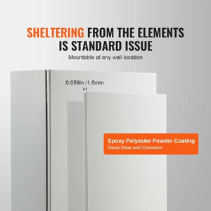 27.6 x 19.7 x 9.8 in Electrical Steel Enclosure Cold Rolled Wall Mounted Box SPT-705025