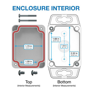 Flanged Base Plastic Box Enclosure For Wall/Surface Mount RBF32P04G08C