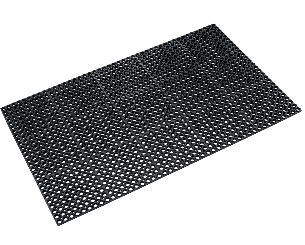 Wet Mat Safewalk General Purpose - Yellow Border All Sides Wet/Oily Ergonomic