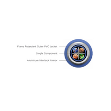 4 Pair CAT6 CMR with Outer Jacket 1 Component Aluminum Interlock Armored Cable Yellow L4-199-6A