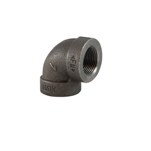 1-1/2" Extra Heavy Black 90 Degree Elbow 300 Malleable Iron Fittings 69107