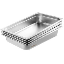 4 Inch Hotel Pans Stainless Steel Table Pan For Catering Storage Food UCT8114L-4 (Pack of 4)