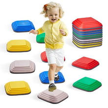 Balance Beam Stepping Stones 8 PCS Non-Slip Boards, Montessori Toy for Kids 2-6 Indoor/Outdoor Play