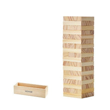 54-Block Tumbling Timber Toy, Wooden Stacking Game with Storage Crate Indoor/Outdoor Family Fun