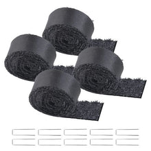 120 x 4.5 Inch Black Permanent Rubber Pathway Natural-Looking Mulch Garden Edging for Plants Recycled Rubber Mulch Mat HJ6001 (Set of 4)