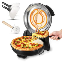 12-Inch Electric Pizza Oven 1200W 5-Mode Control 788°F (Black)